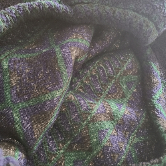 Vintage 80" Field and Stream Blue/Green teddy bear fleece pullover Men's Sz.L - Picture 10 of 12